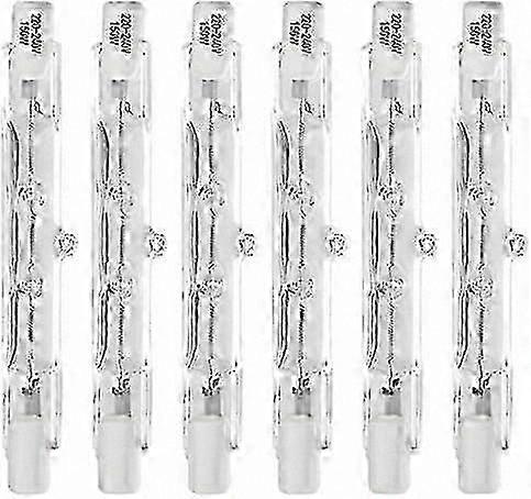 6-Pack 78mm 150W Halogen Floodlight Bulbs, R7S Base J-Type Double-Ended Linear Security Light Bulbs, 220-240V Edition 0901