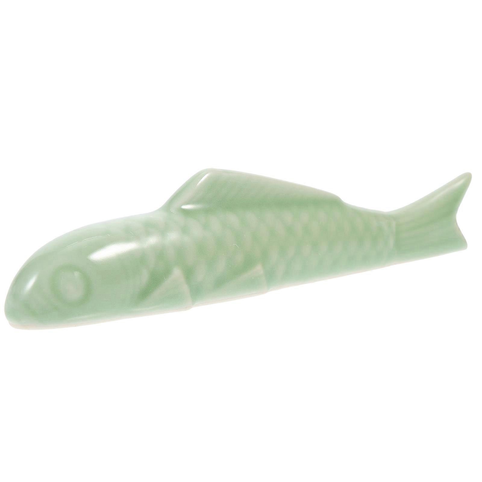 Chinese Calligraphy Paperweight Ceramic Carp Shaped for Holding Use