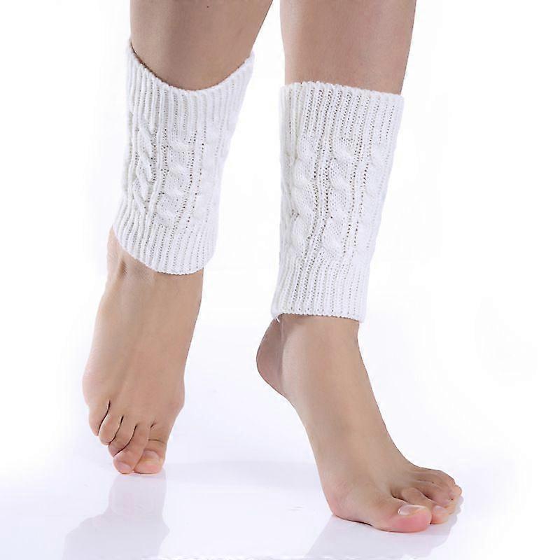 White linen pattern short socks autumn and winter wool knitted warm 3-pack