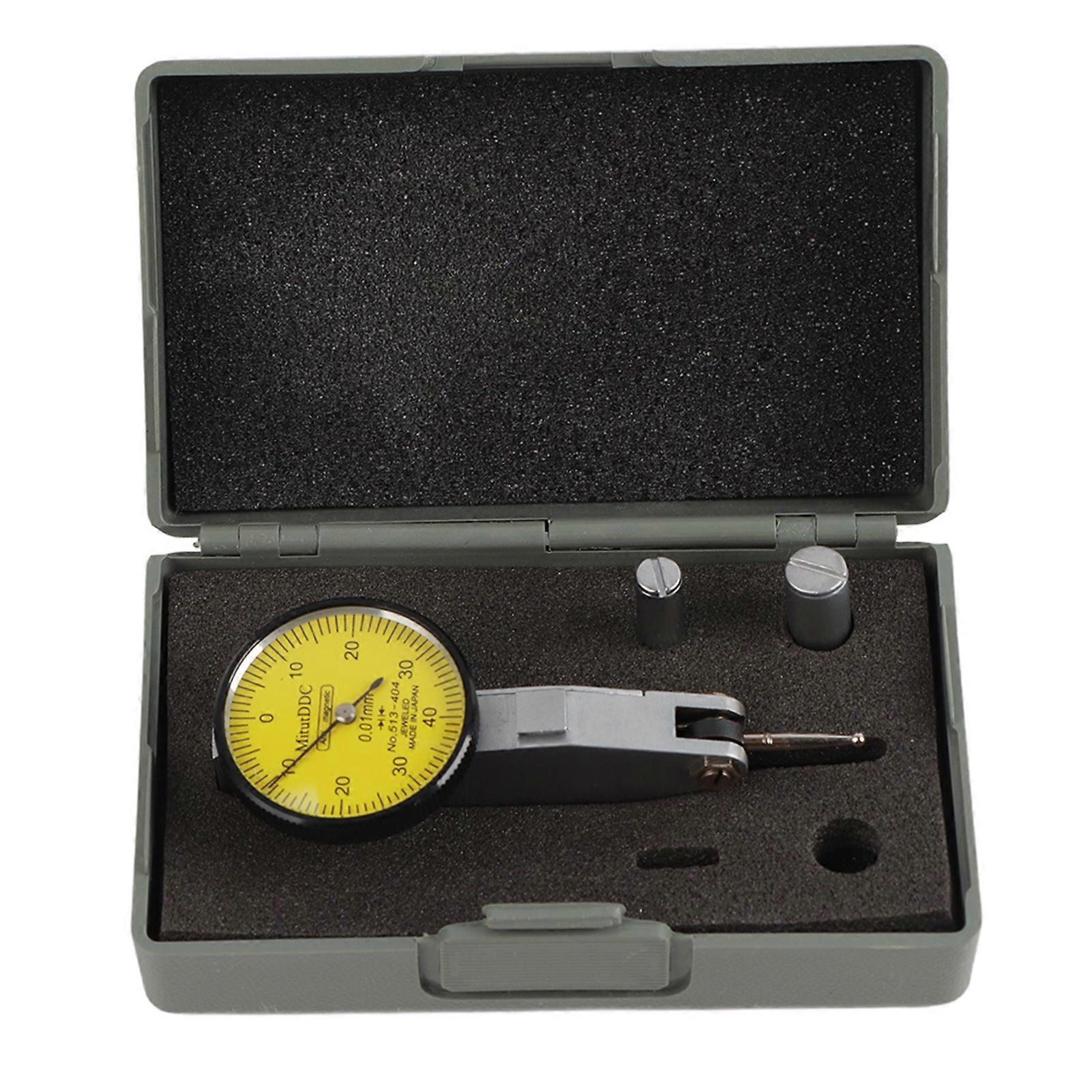 Indicateur de test à cadran à queue d'aronde métrique de précision 0-40-0 0,01 mm avec 2 sondes en acier tungstène
