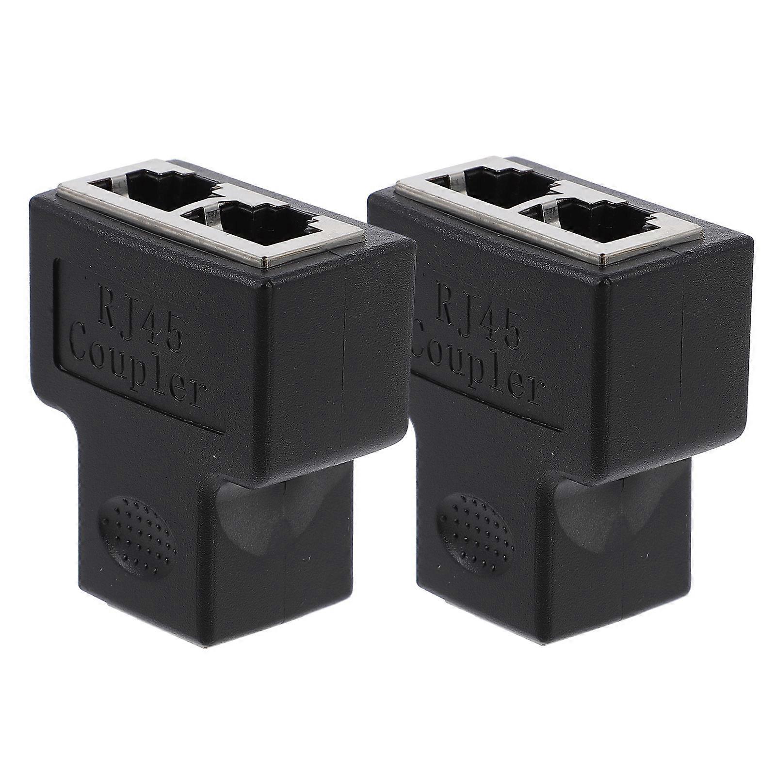 One to Two Port Ethernet Adapter Splitter Coupler for Home 2Pcs