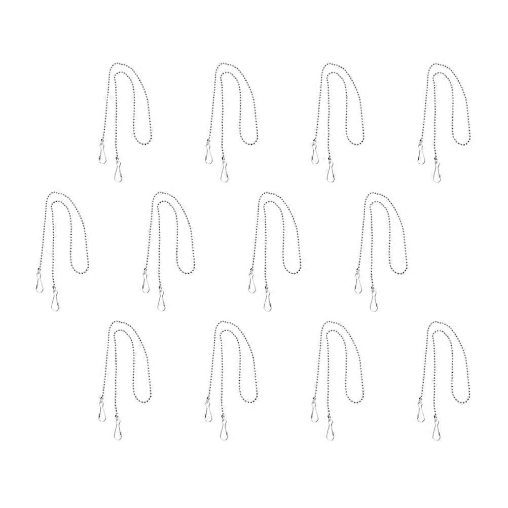 Poster Pole Chains Metal Hanging Chain for Hanging Use 12Pcs Silver Iron