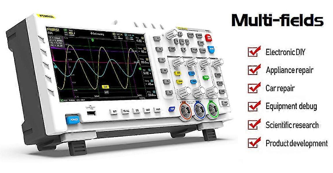Fnirsi 1014d 7" Tft LCD Digital Oscilloskop 2 i 1 Dual Channel 1gsa/s Sampling