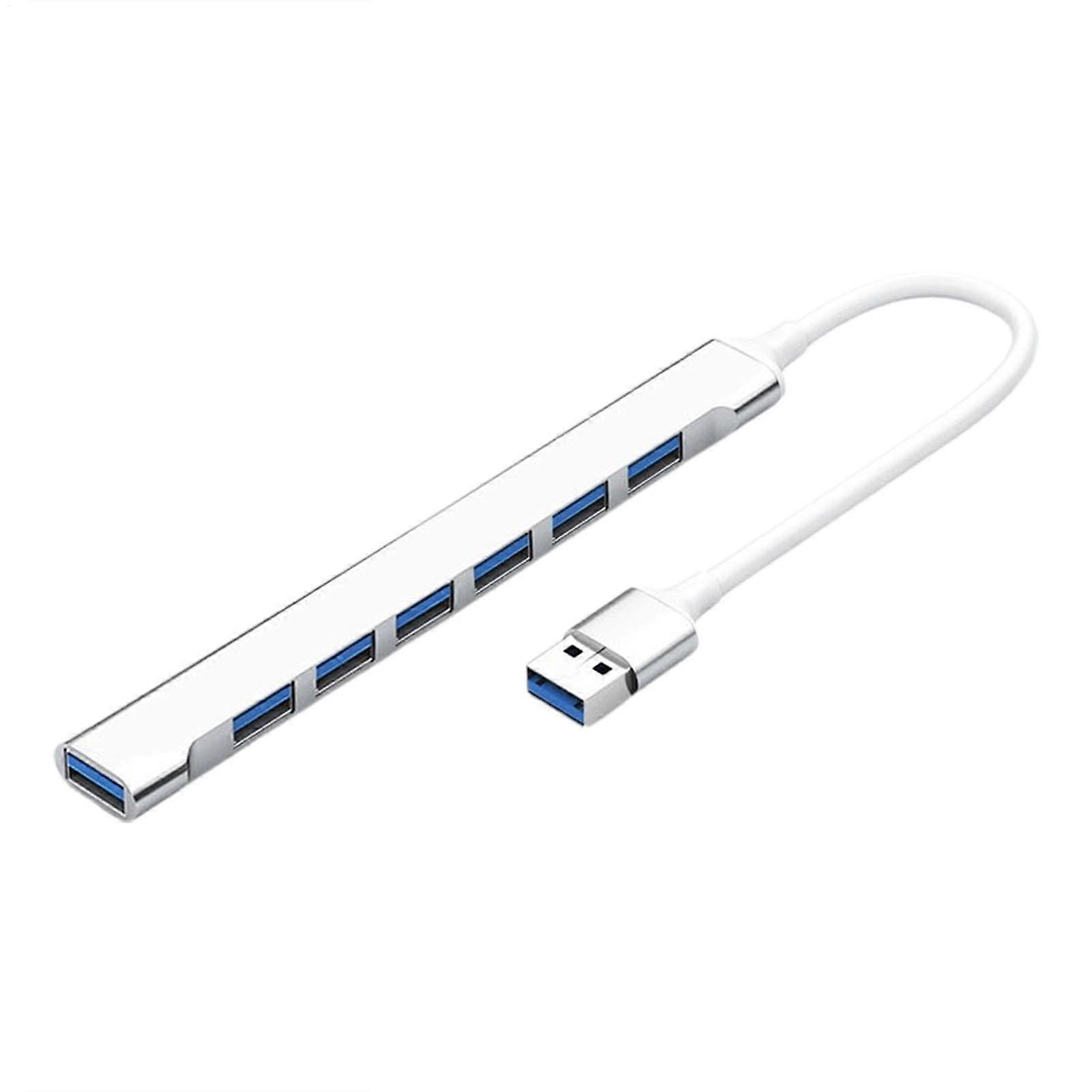 USB Expansion Hub 13x6x1cm, Multiport Dock, USB Extender, Sturdy Sleek Design, Compatible With Laptop PC Flash Drive