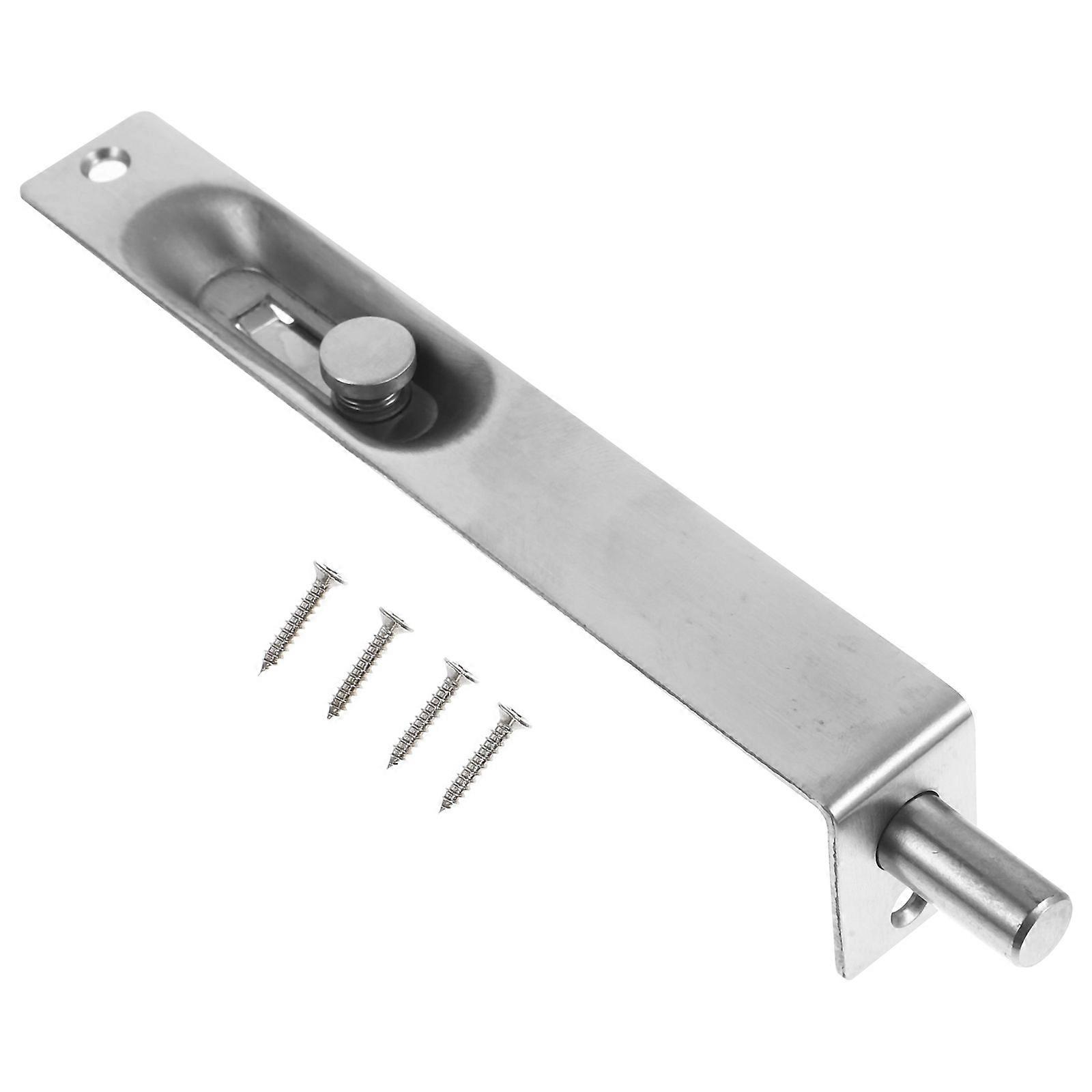 2Pcs Rectangular Flush Bolt Latches For Residential Use Homeowners Rust Proof Silver Door Locking