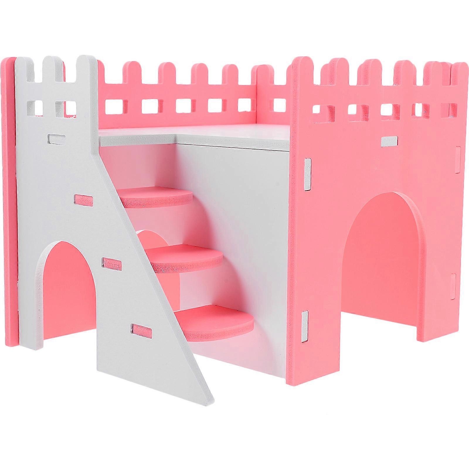Pink Guinea Pig Hideout House Hamster Hideout for Small Pets 3Sets