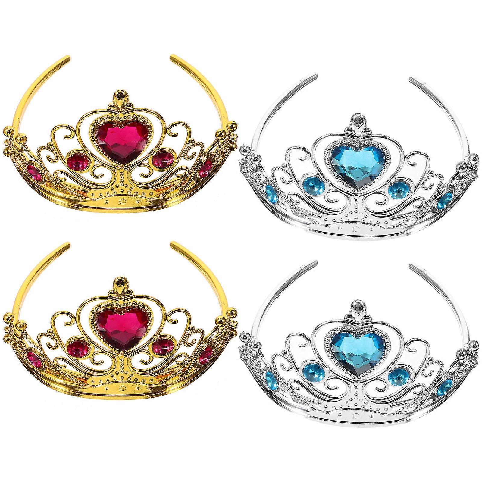 Prom Headdresses Birthday Queen Tiaras for Party Use 8Pcs Assorted Color