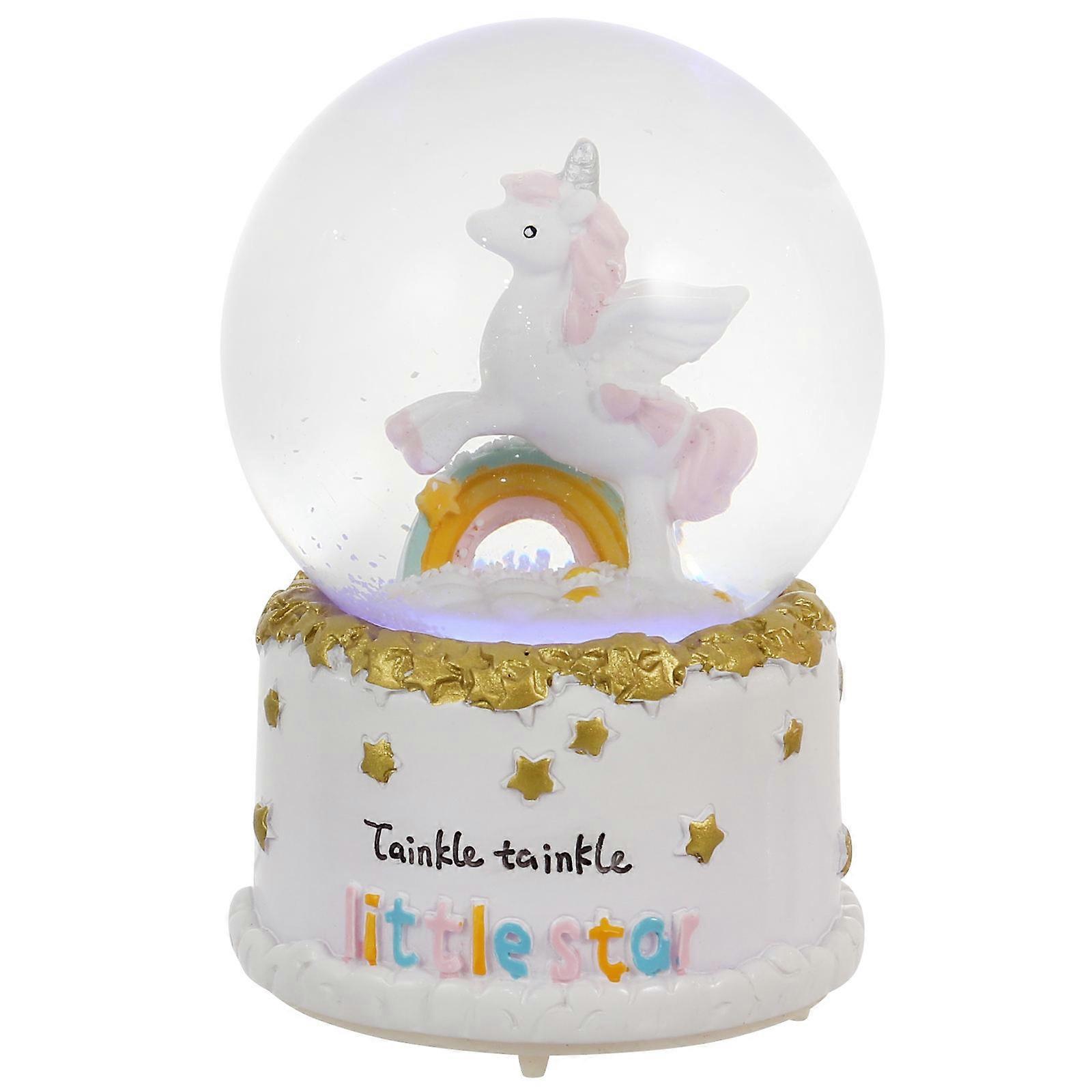 Crystal Ball Unicorn Music Box Light for Decoration 3Pcs