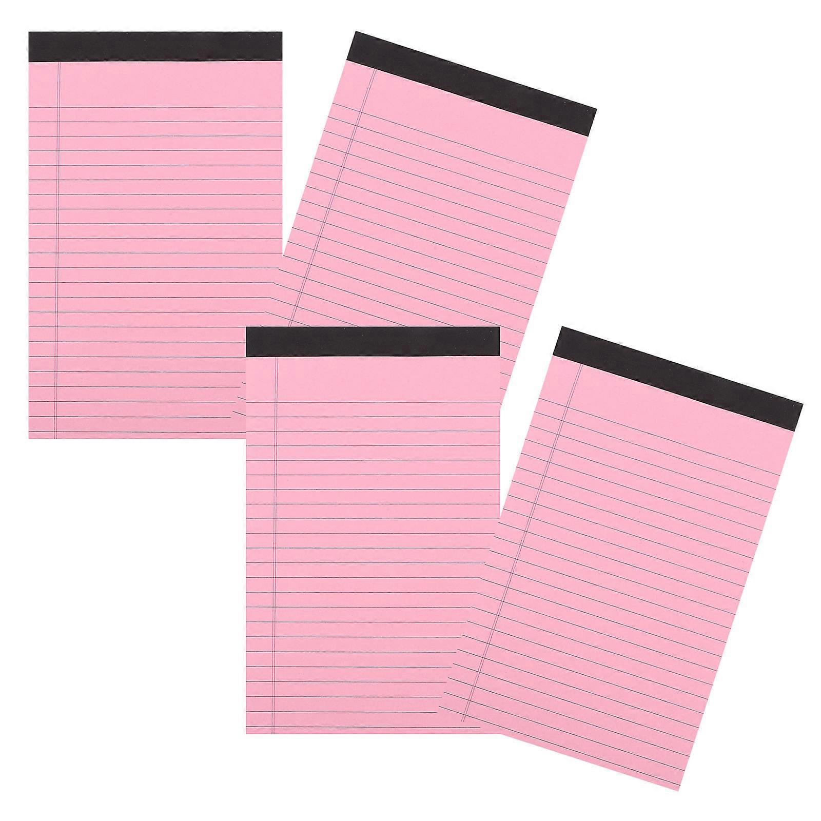 Paper Notepads Journal Notebook Tearable Memo Recording Red A5 20.30X12.60X0.60cm 4Pcs