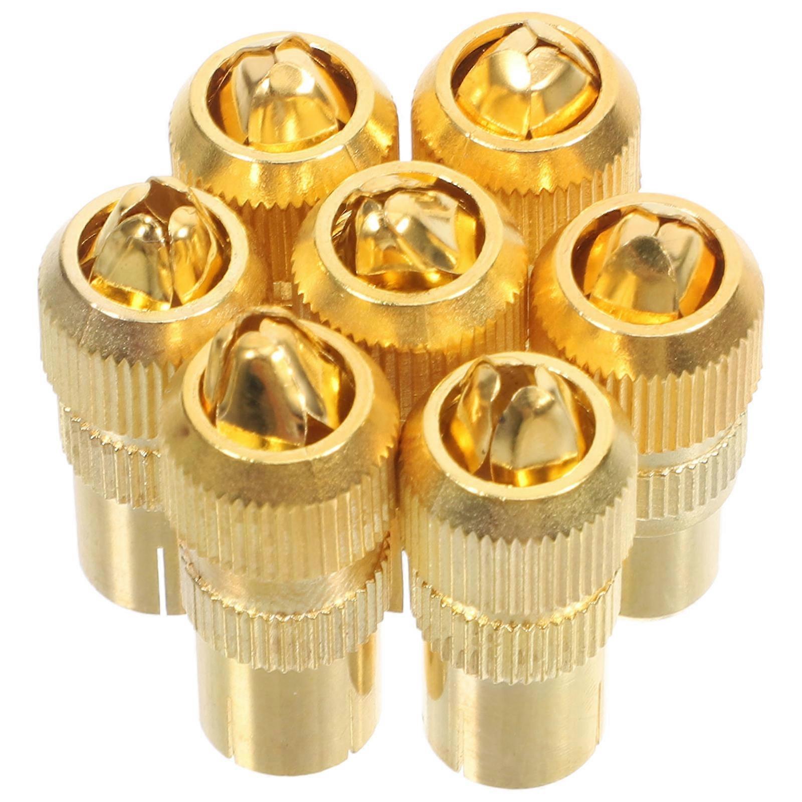 Male Plug Video TV Cable Adapter For Enhanced Signal Reception In Home Use With Golden Zinc Alloy Material 32Pcs