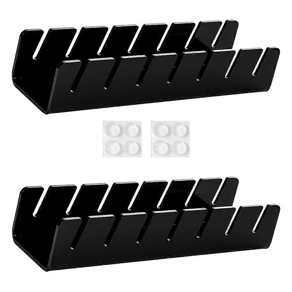 Hat Holder Acrylic Cap Rack for Storage 4Sets Black Display Stand