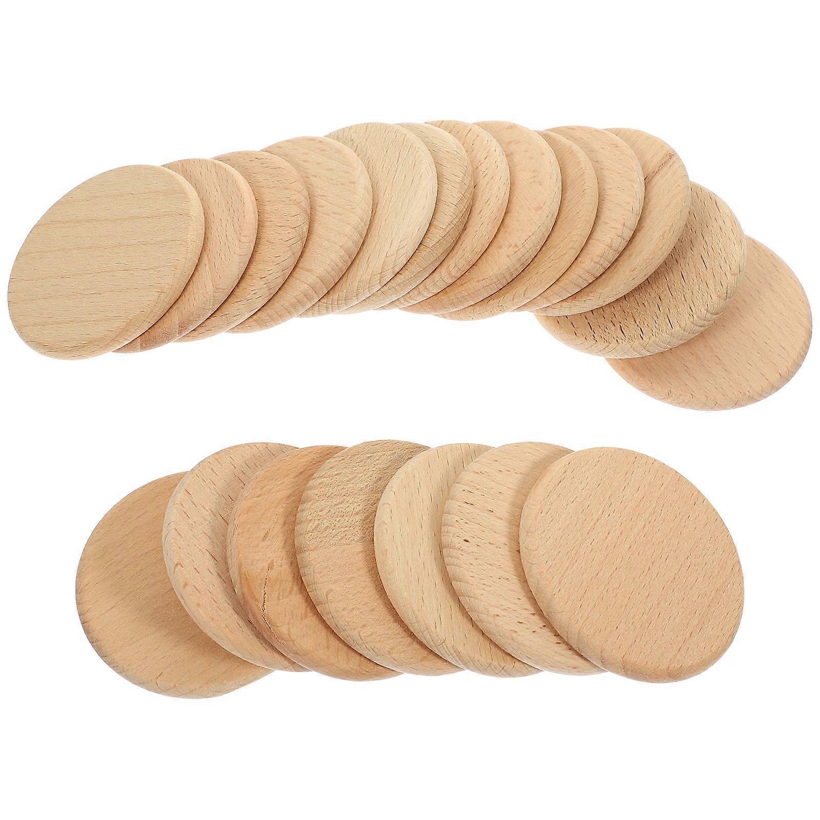 Blank Wood Slices Natural Wood Slices for DIY Use 60Pcs