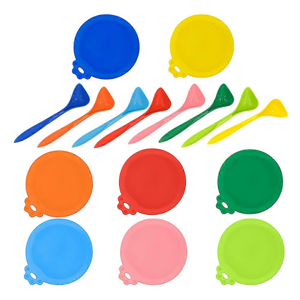 4 Sets Pet Food Can Lids Silicone Airtight Keeping Ergonomic Design Easy To Clean For Travel And Home Use