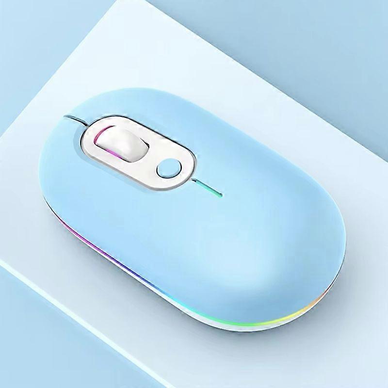 Rechargeable Illuminated Wireless Mouse 2.4G Blue
