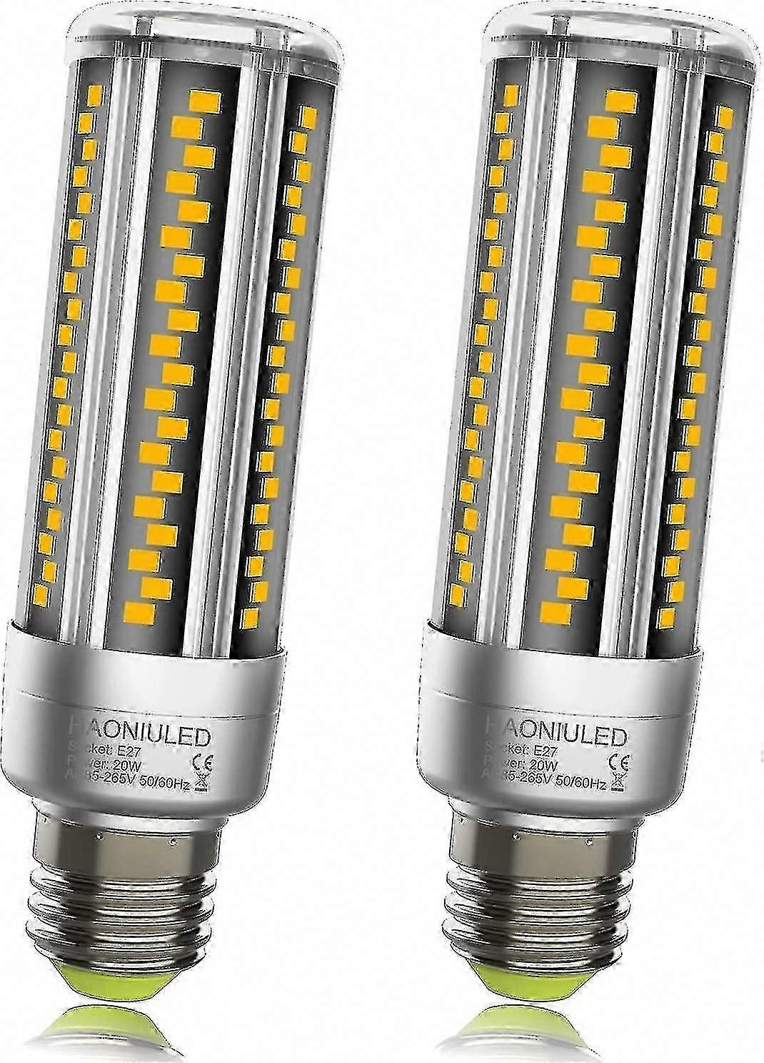 20W E27 LED Bulb, 2500LM Warm White 3000K, 360° Beam Angle, Non-Dimmable, Flicker-Free