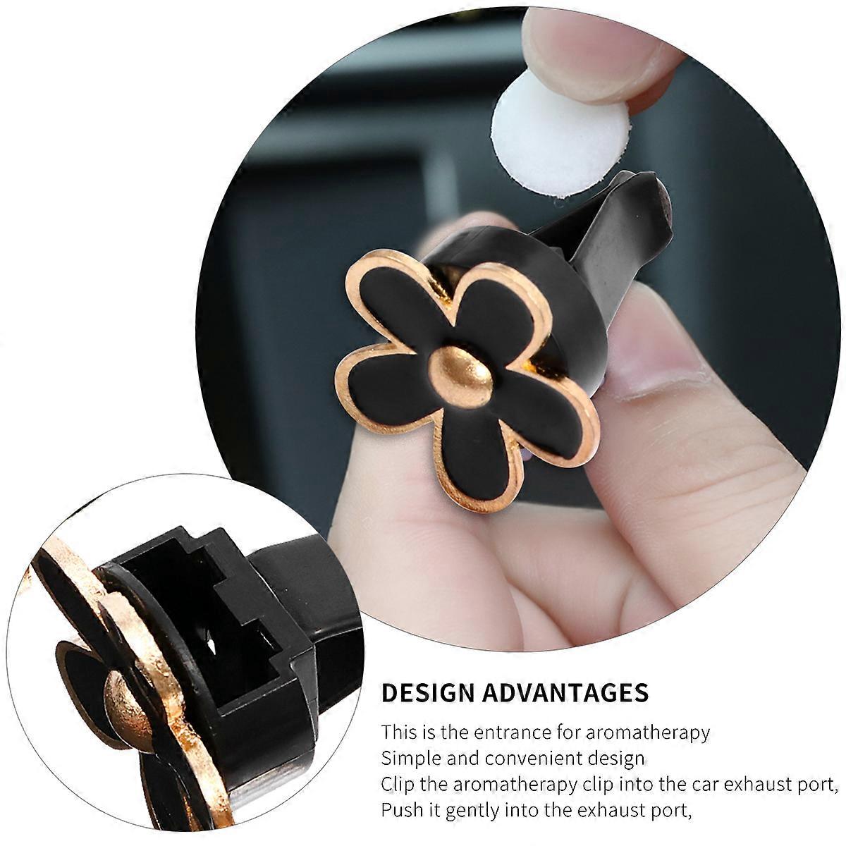 Car Decoration Flower Shaped Aromatherapy Diffuser for Auto 4Pcs Set
