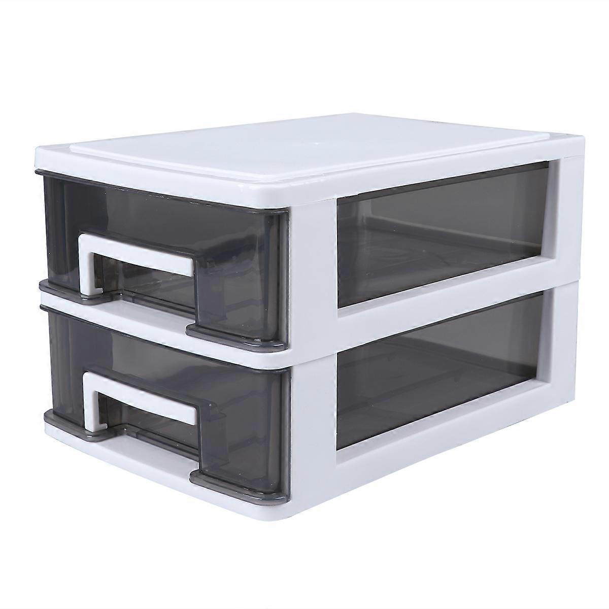 Drawer Type Closet Plastic Box for Storage 2Pcs Multifunctional Sundries Holder