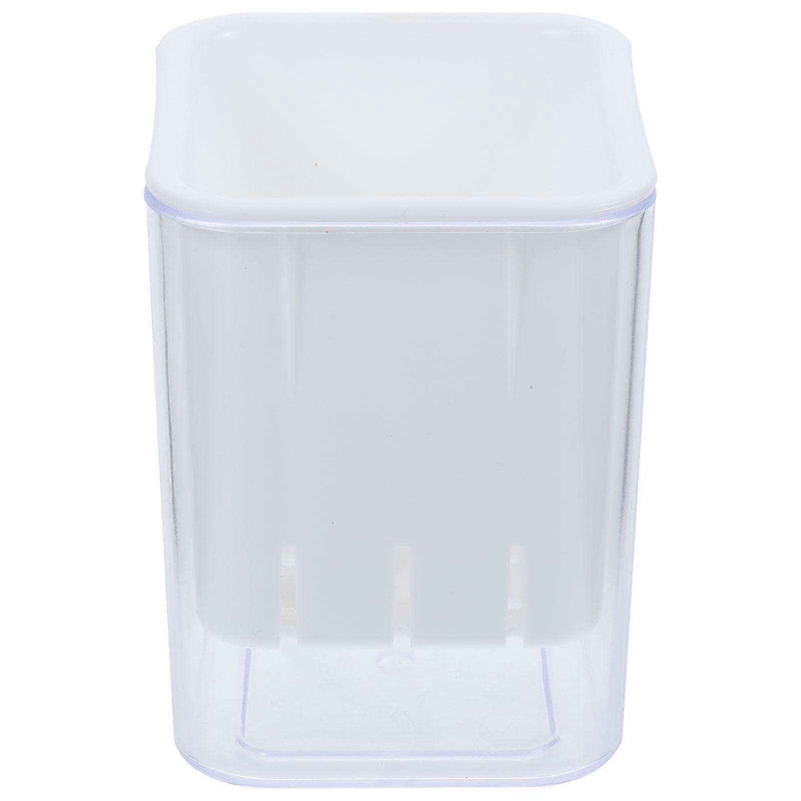 Double Layer Flower Pot 5Pcs for Storage Transparent Plastic Pegboard Containers