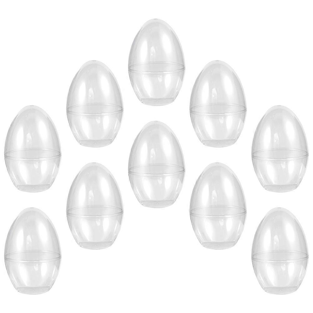 Transparent Easter Egg Shaped Candy Boxes Gift Package Boxes For Easter Party 8.00X5.00X5.00CM With Odorless Design 20 Pcs