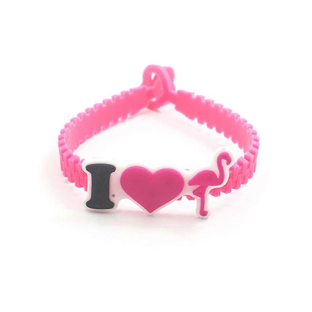 Kids Bracelet Flamingo Style Wristbands Assorted Favor Durable 6Pcs