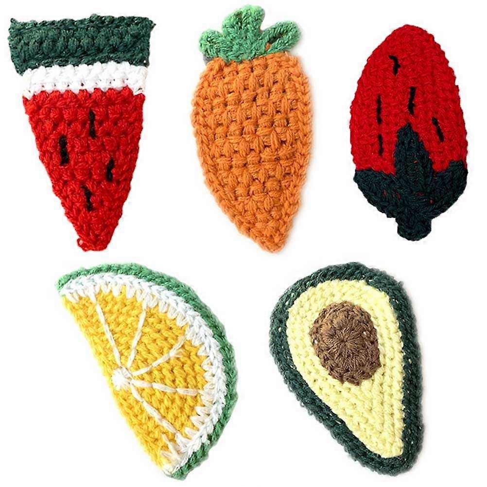 Knitted Hair Headdress 2Pcs Lemon Shaped Clips Perfect For Babies And Children Yellow Christmas Gift
