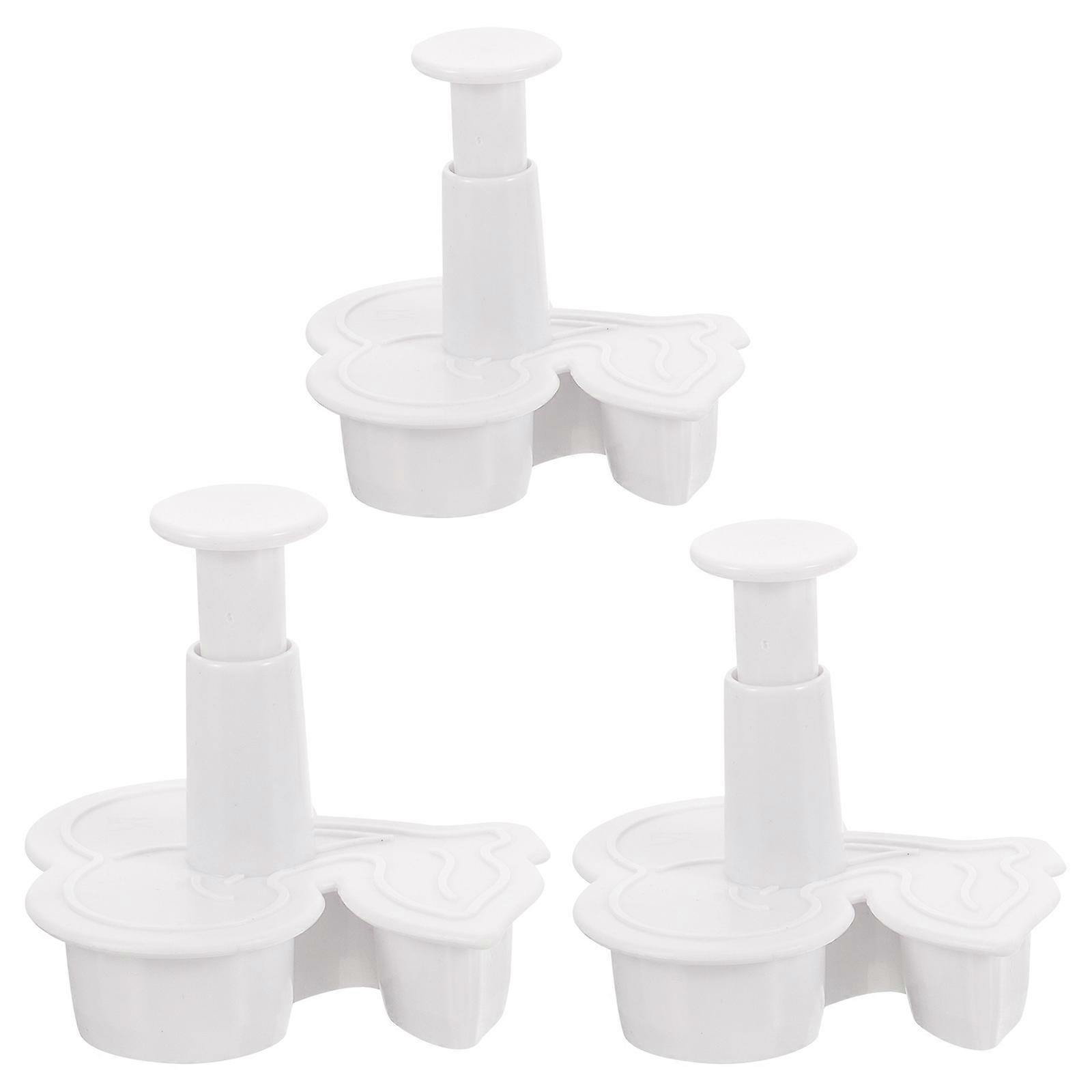 Plastic Cherry Biscuit Mold Cookie Cutter for Baking 3Pcs Kitchen Accessory