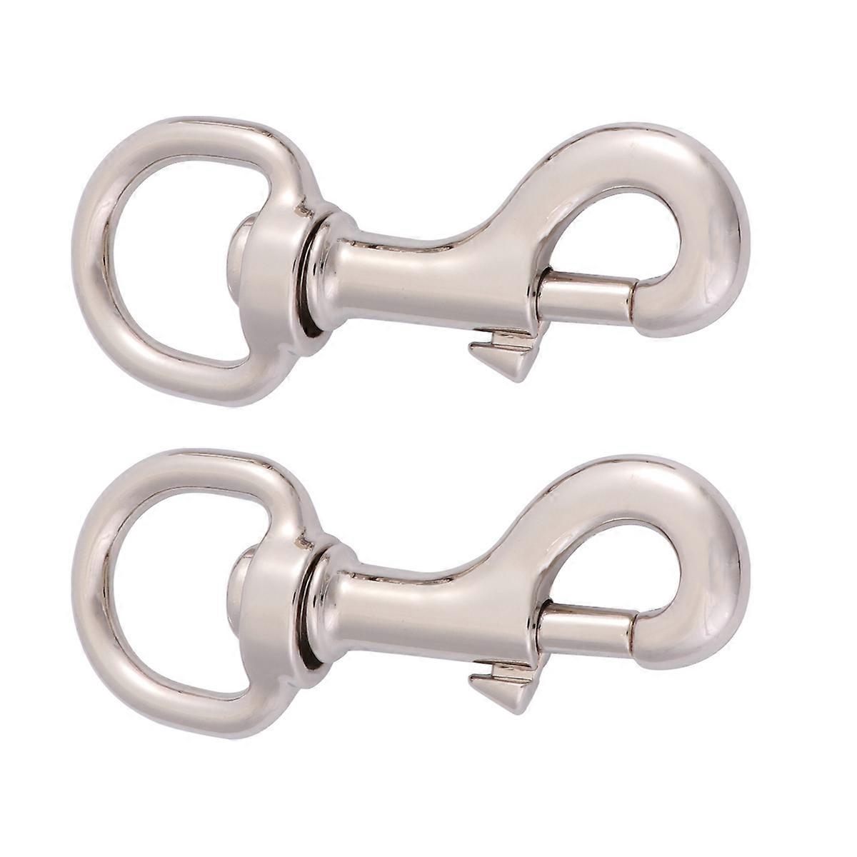 Pet Collar Hooks with Spring Hook for 4Pcs White Alloy Harness Set