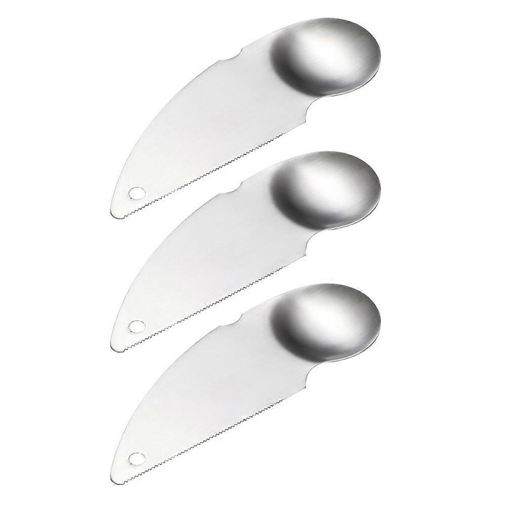 Stainless Steel Kiwi Spoon Cutters for Digging Pulp 3Pcs Fruit Tools