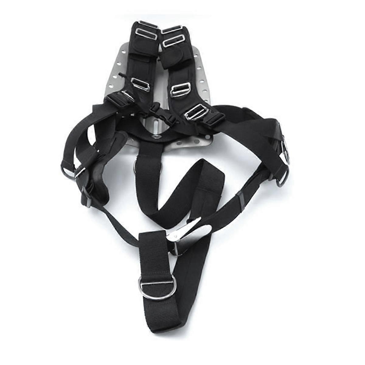 Scuba Diving Harness System Back Plate Diving Bracket for Snorkeling Adjustable Shoulder Straps Quic