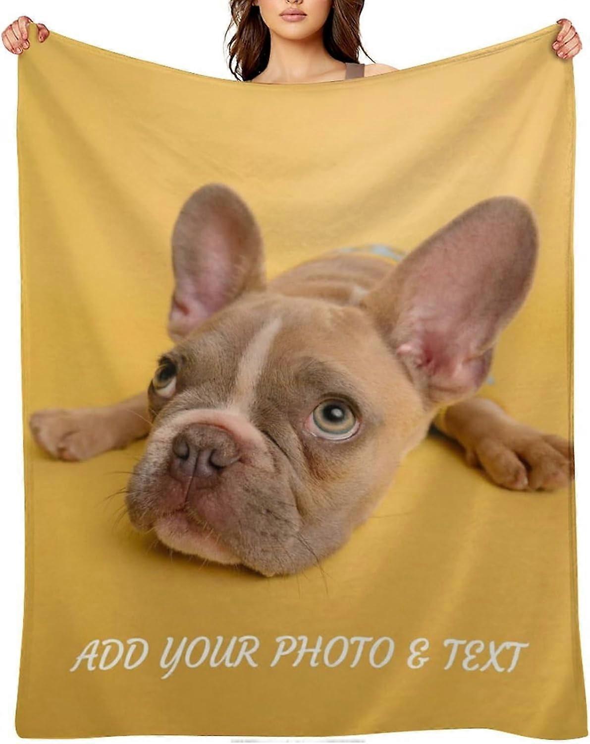 Mothers Day Birthday Gift for Mum from Daughter/Son, Custom Photo Blanket with Text & Picture, Flannel (Mum 1)