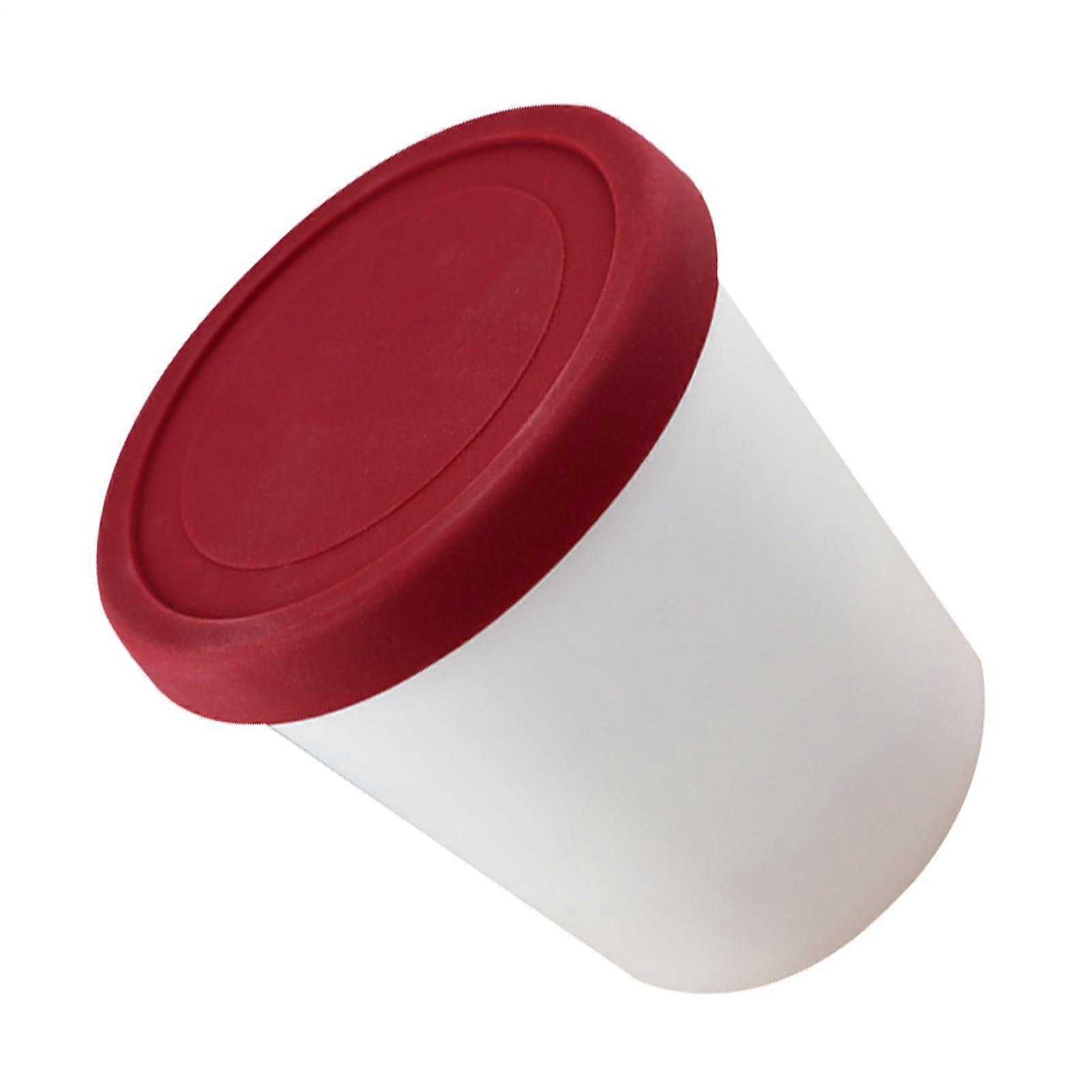 Ice Cream Containers Leak Resistant With Lids Freezer Safe Red Large Capacity
