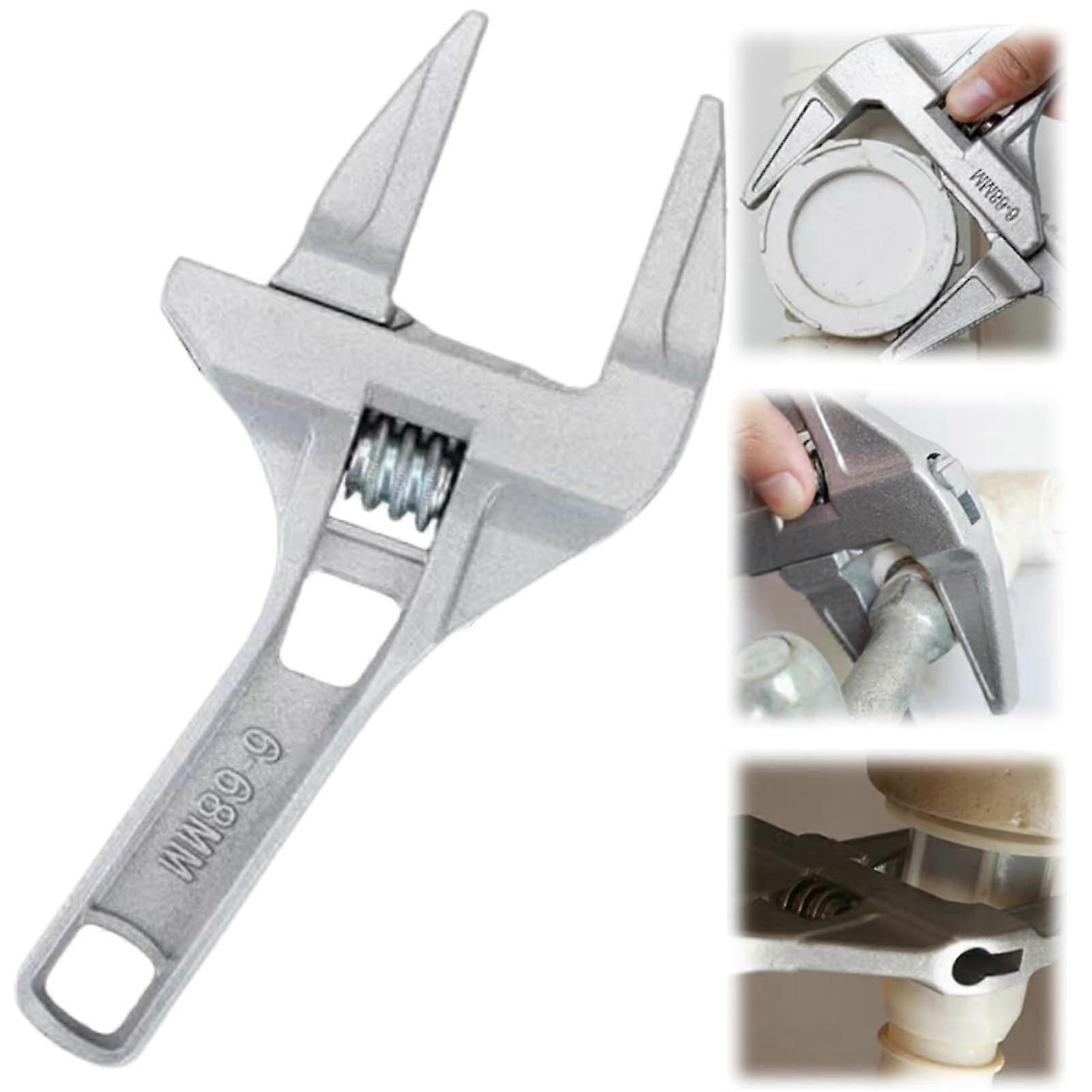 Large Adjustable Wrench 6-70mm Jaw Width, Practical Plumbing Tool for Versatile Use