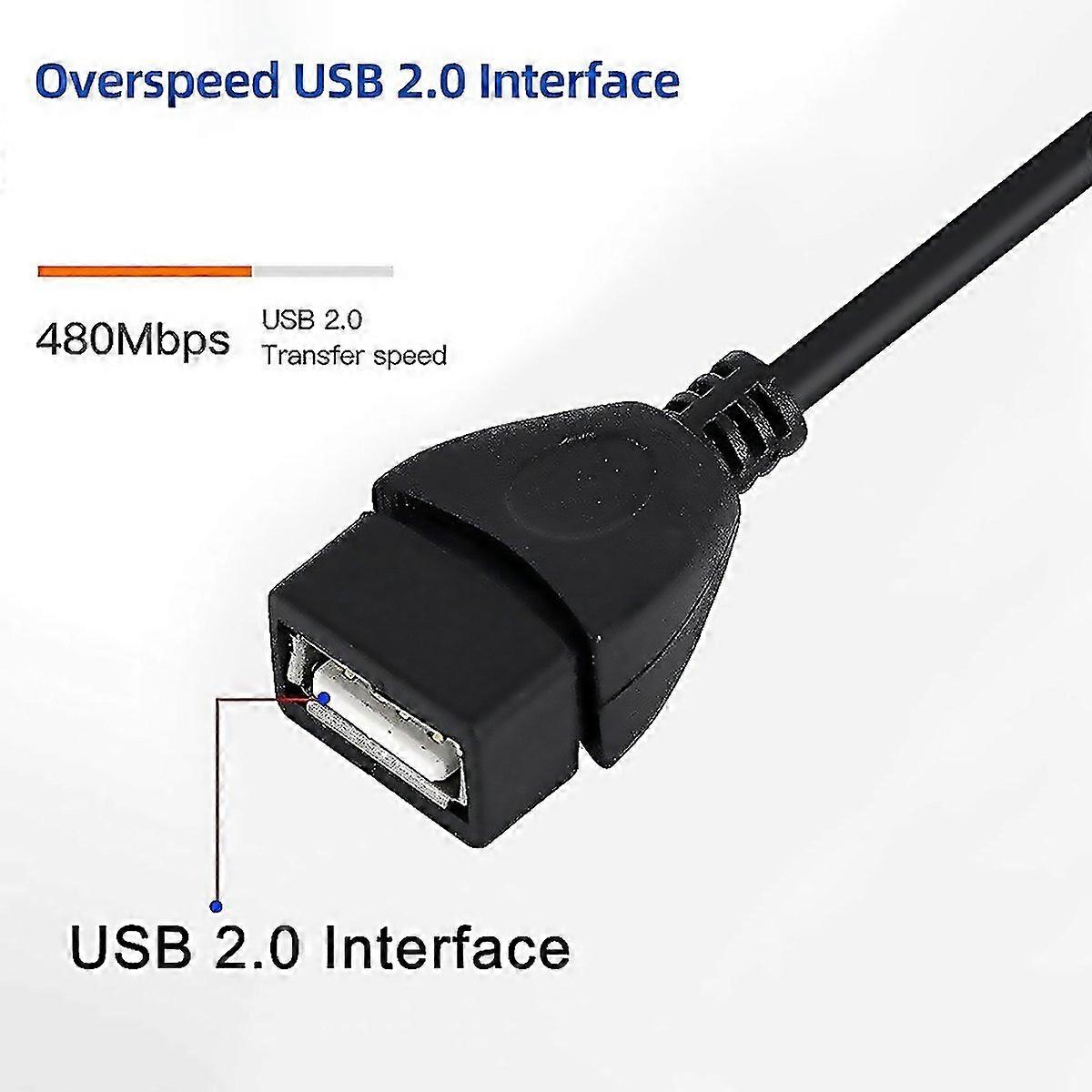 For Mini 5pin Usb To Usb 20 Af Otg Adapter Cable Length 12cmblack