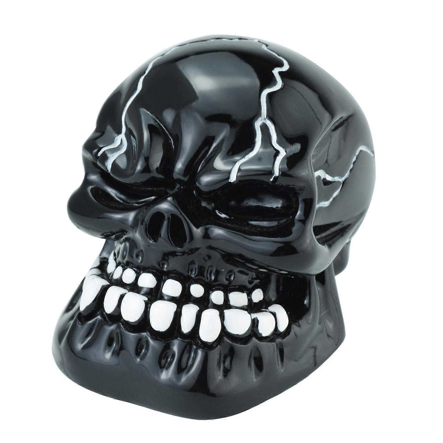 Skull Shift Knob with Big Tooth Stick Shifting Lever, Fits Most Automatic and Manual Transmission Cars, Trucks, Vehicles,Black