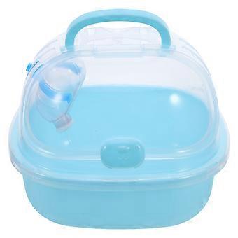 Cage de transport pour hamster : cage de transport portable avec bouteille d'eau – étui transparent pour petits animaux, idéal pour souris, cochon d'Inde, lézard
