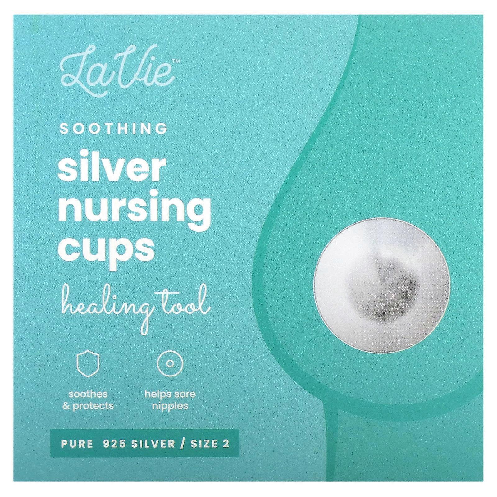 Soothing Silver Nursing Cups, Healing Tool, Size 2, 3 Piece Set