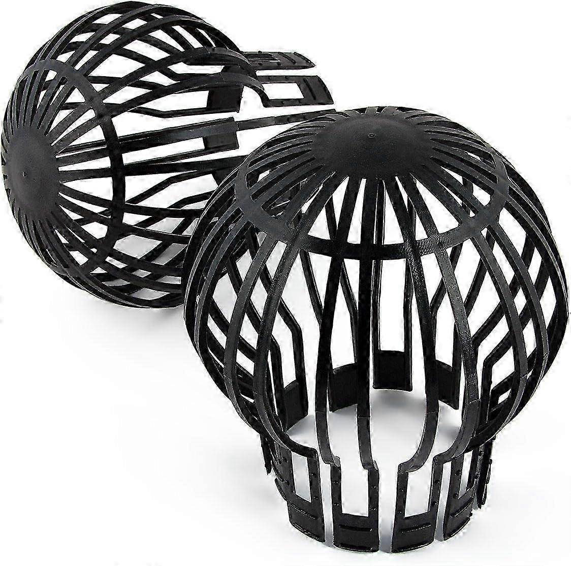 Set of 2 gutter guards - 11 cm - Black 25-26