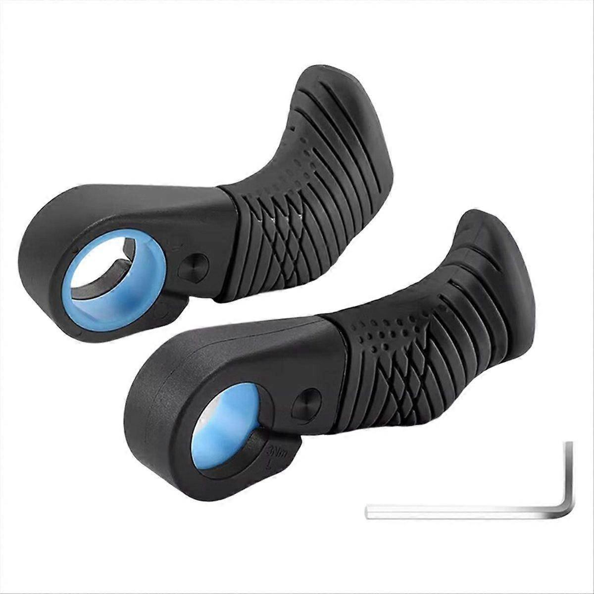 New Ergonomic Thumb Support Grips Bicycle Small Auxiliary Handlebar Rest Grips Sheep Horn Handle Bl