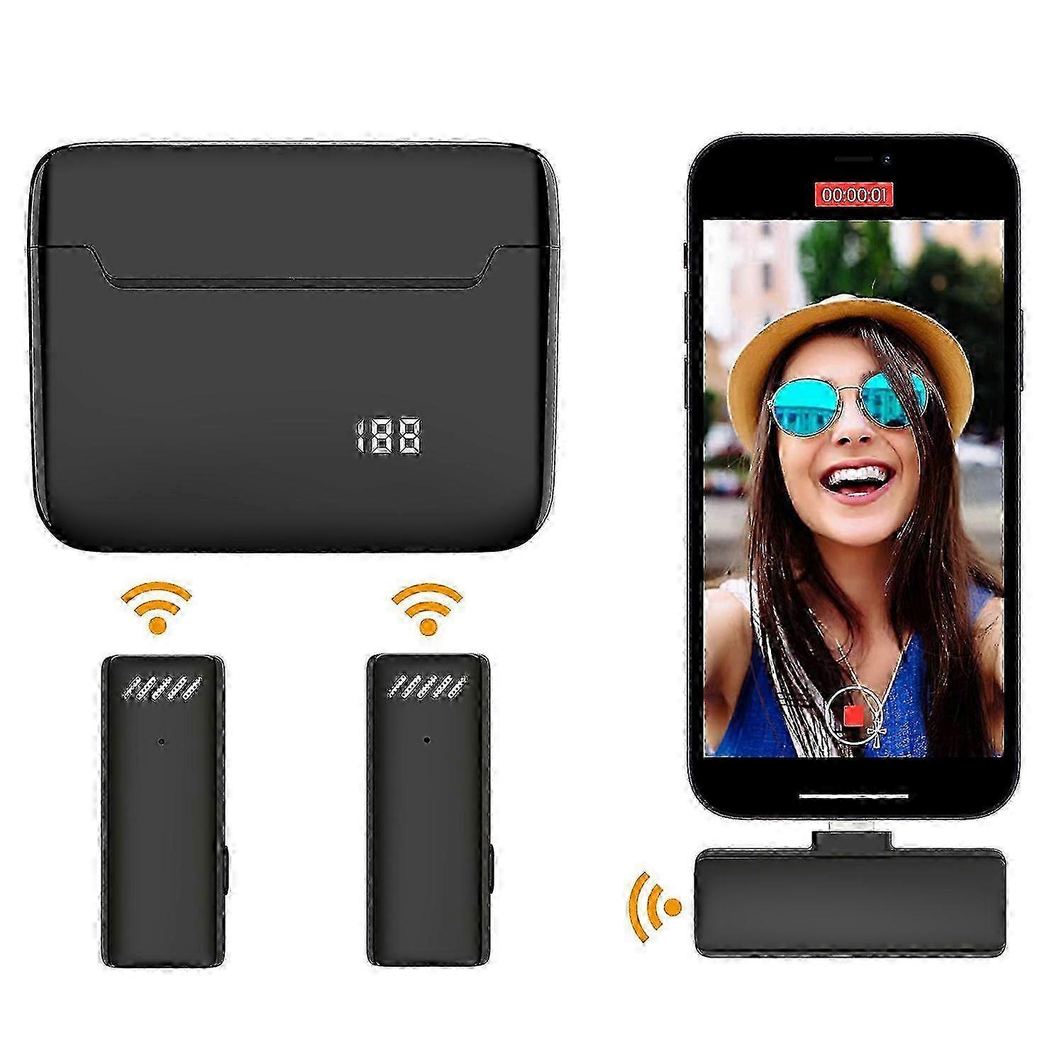 Wireless Lavalier Microphone Noise Reduction Lapel Mic For Audio Video Recording