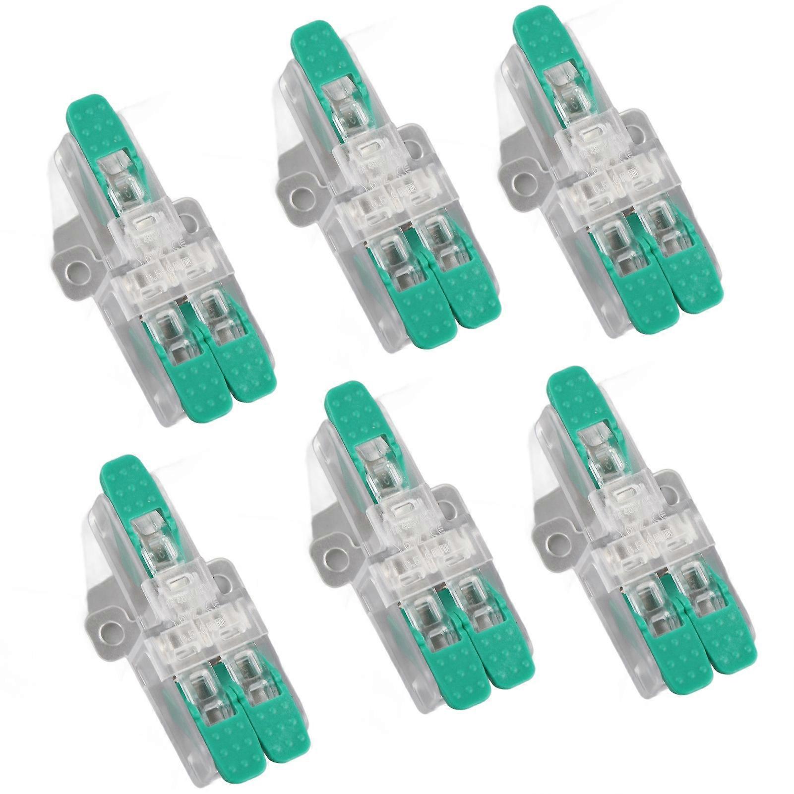 20Pcs Wire Splice Connector 1 In 2 Out Lever Wire Connector 41A 450V for 0.5‑6mm² 10‑20AWG 