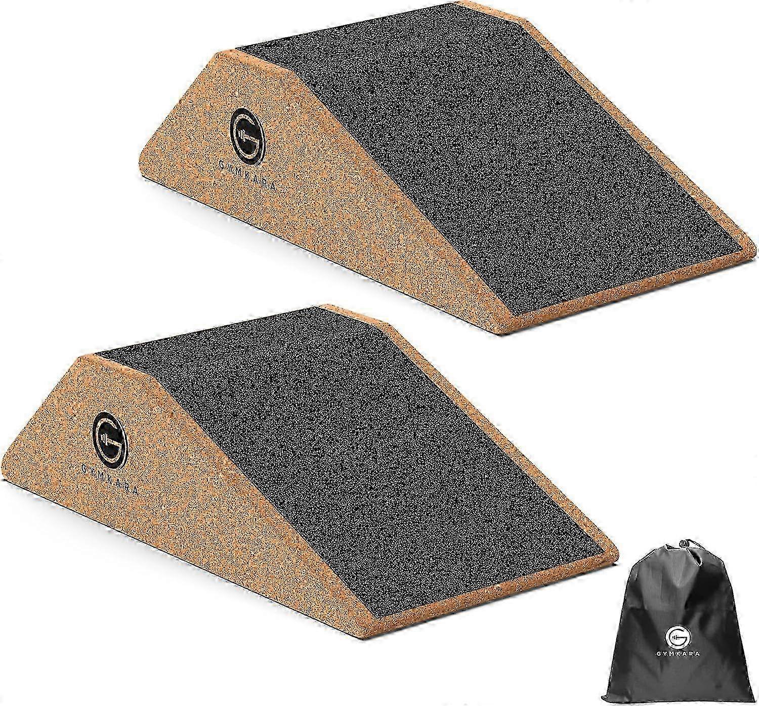 Cork Squat Wedges, 2 Pack, Elevated Squat Wedges and Calf Raise Blocks - Squat Incline Boards to Avoid Muscle Strain and Optimize Squat Form