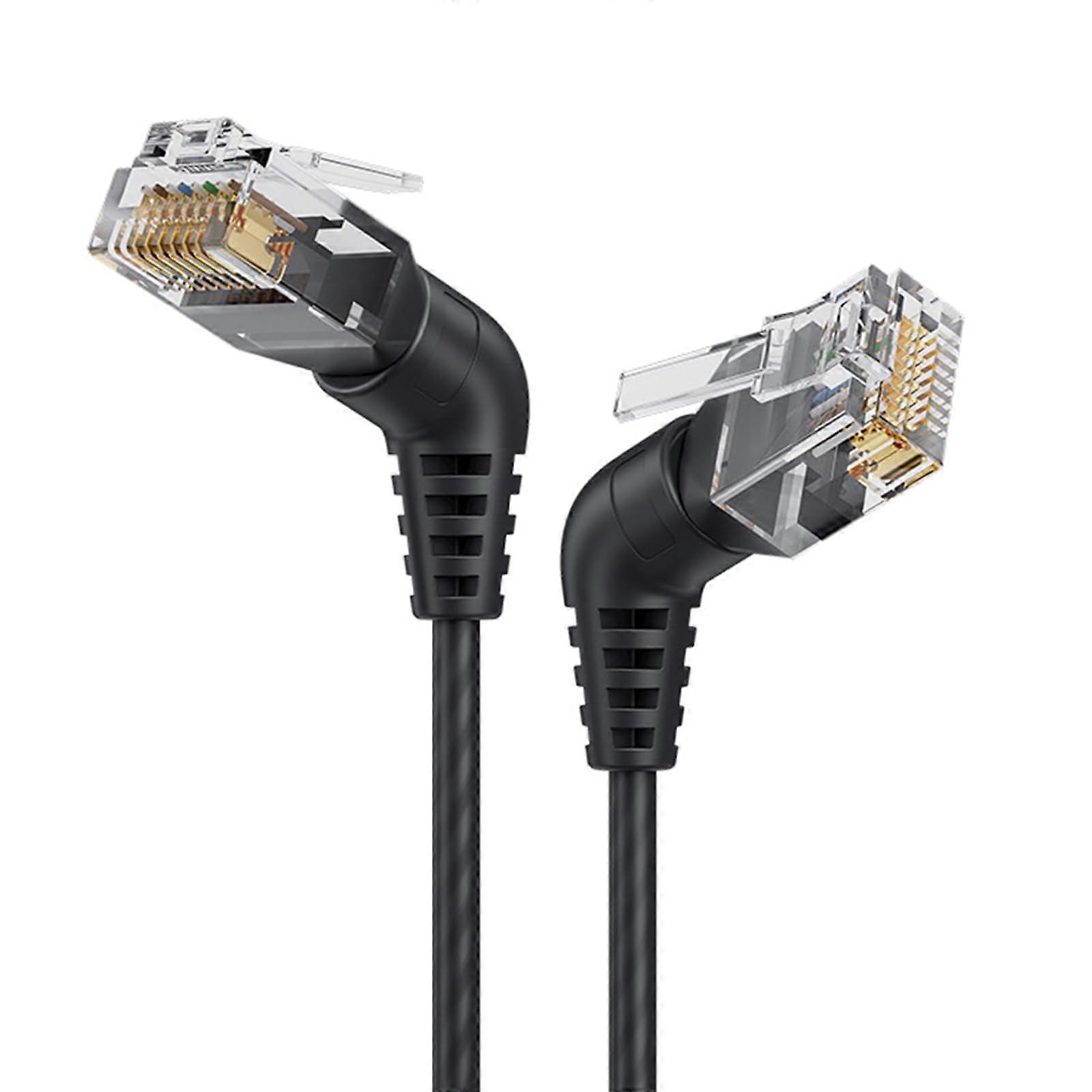 CAT6A Ethernet Cable 360 Degree Rotatable 10Gbps 500MHz Patch Cord For Gaming PC Modem 1m