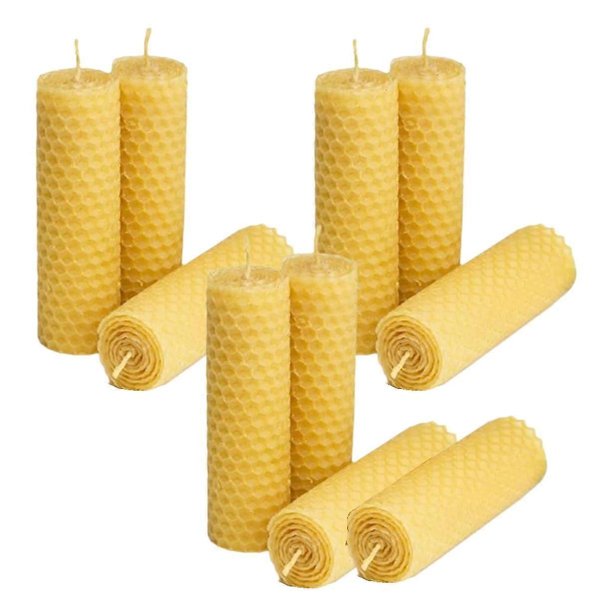 10 Pieces 100% Natural Beeswax Candle Making Kit