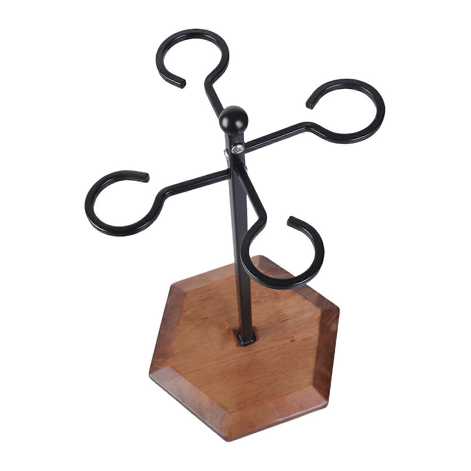 Durable Metal Wine Glass Stand with Wide Base Sturdy Glass Holder for Stability Perfect for Home Dining Table or Event Multicolor