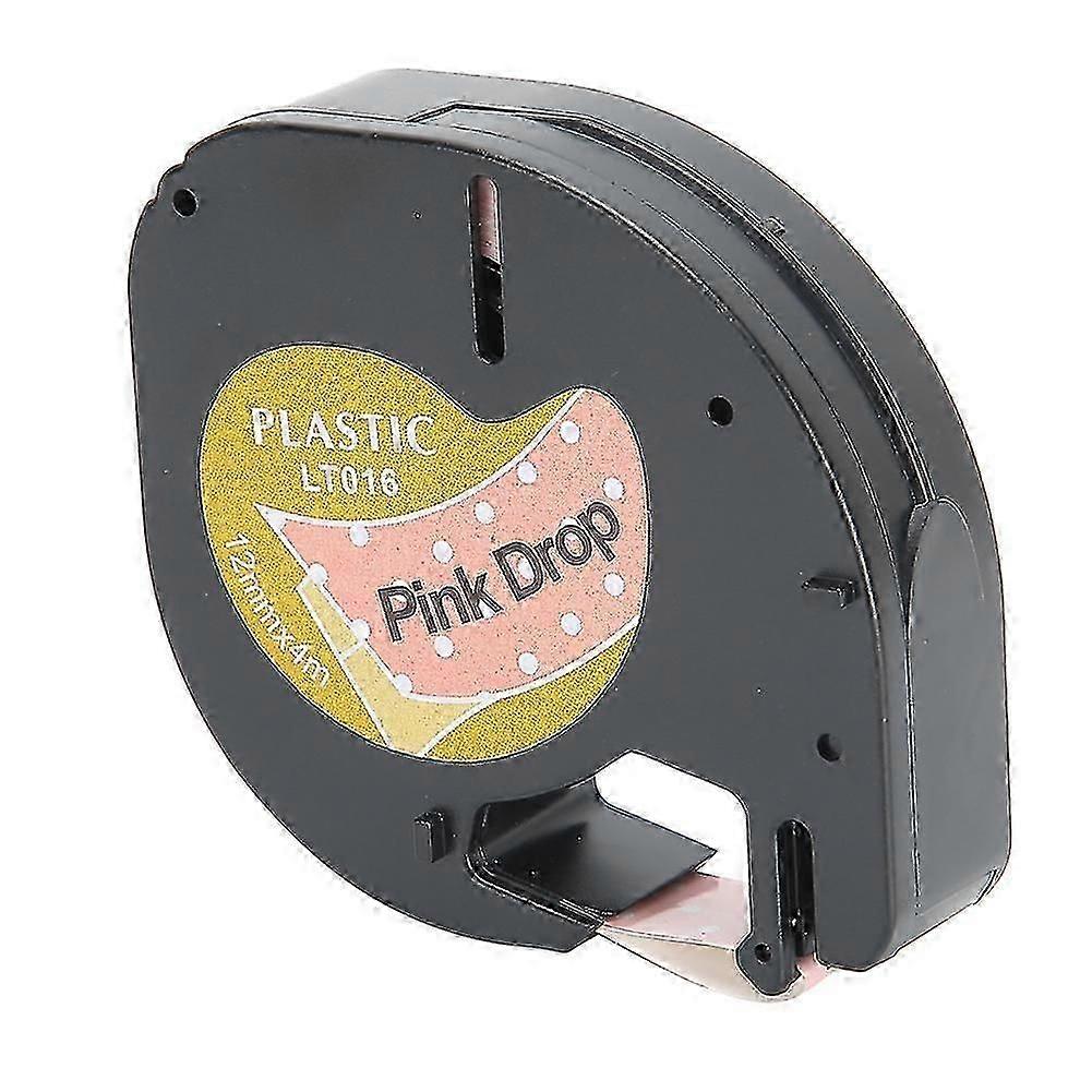 Print Label Tape Cute Ribbon Thermal Paper Pink Drop for Dymo Labeler Labeling Machine 12mm
