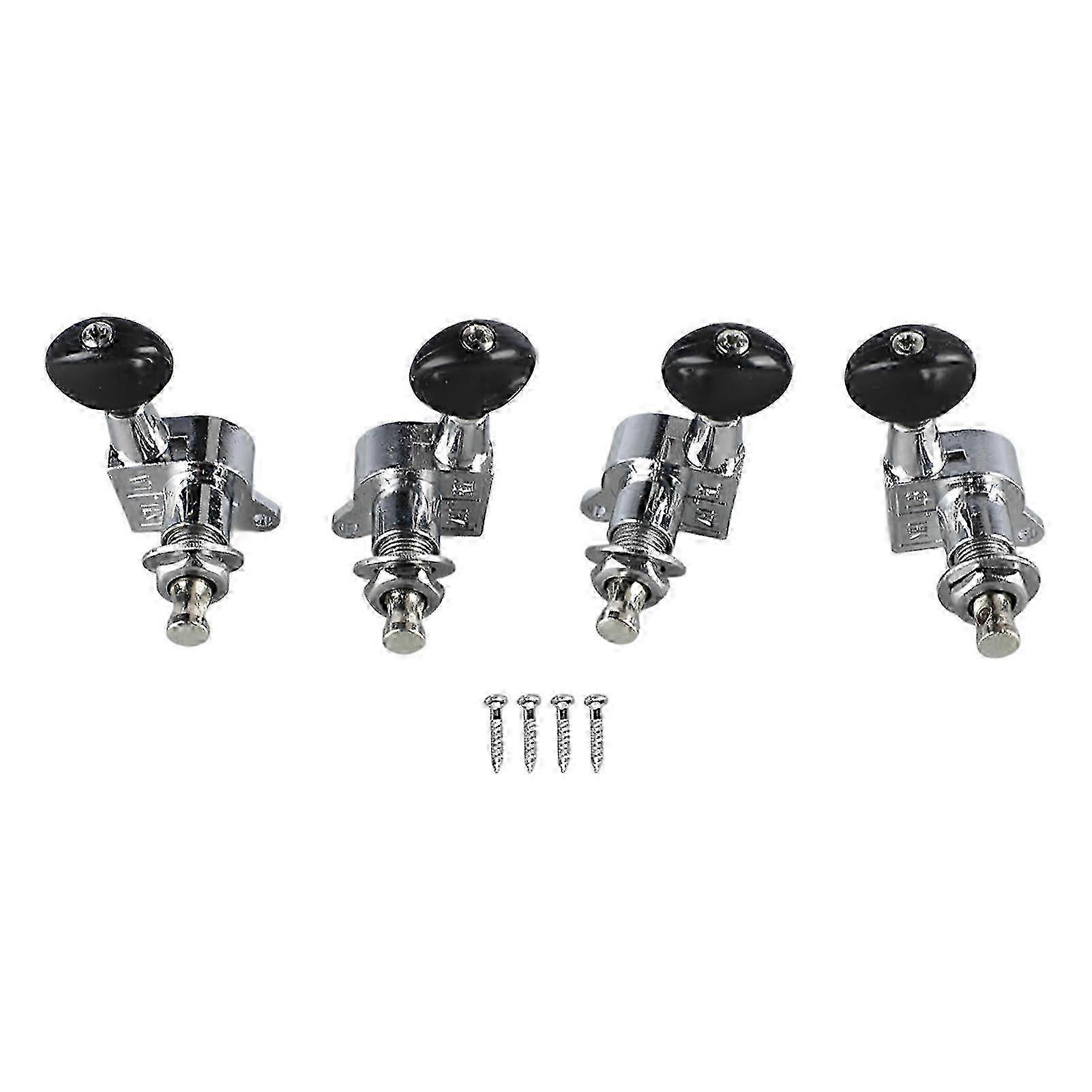 4 Set Ukulele Tuning Peg Metal Accurate Tuning Classical Closed Ukulele Knob Replacement 2L2R