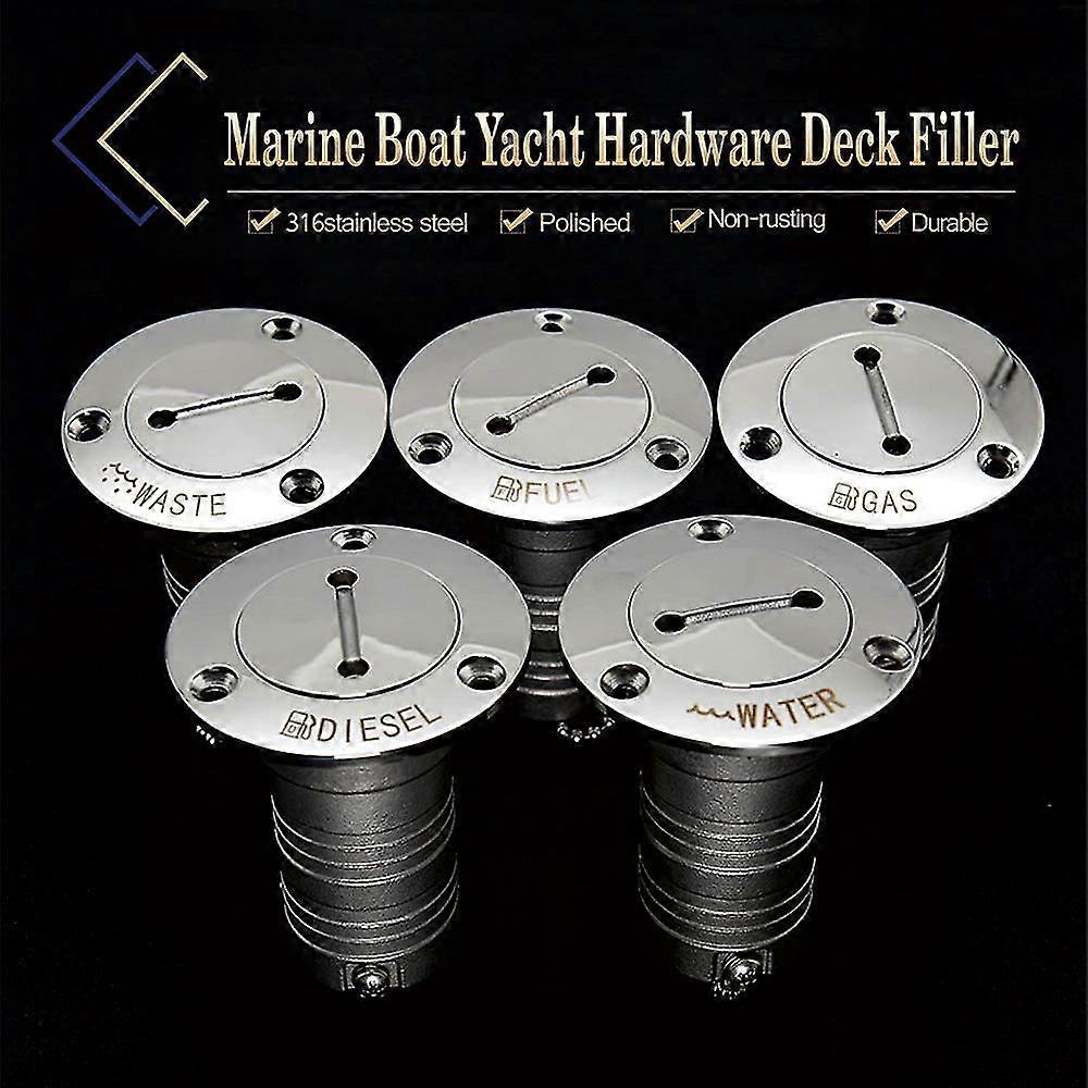 316 in acciaio inox carburante acqua di scarico gasolio tappo chiave riempitivo barca marina hardware deck filler per furgoni barca yacht stcyv 1.5...