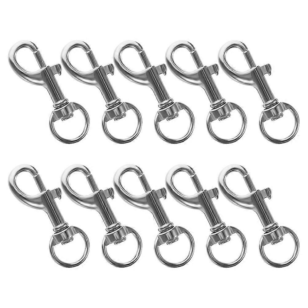 10pcs Swivel Snap Hooks Swivel Hooks Stainless Dog Chain Hook Dog Chain Clips Small Swivel Snap Hooks Dog Chain Replacement Clasp