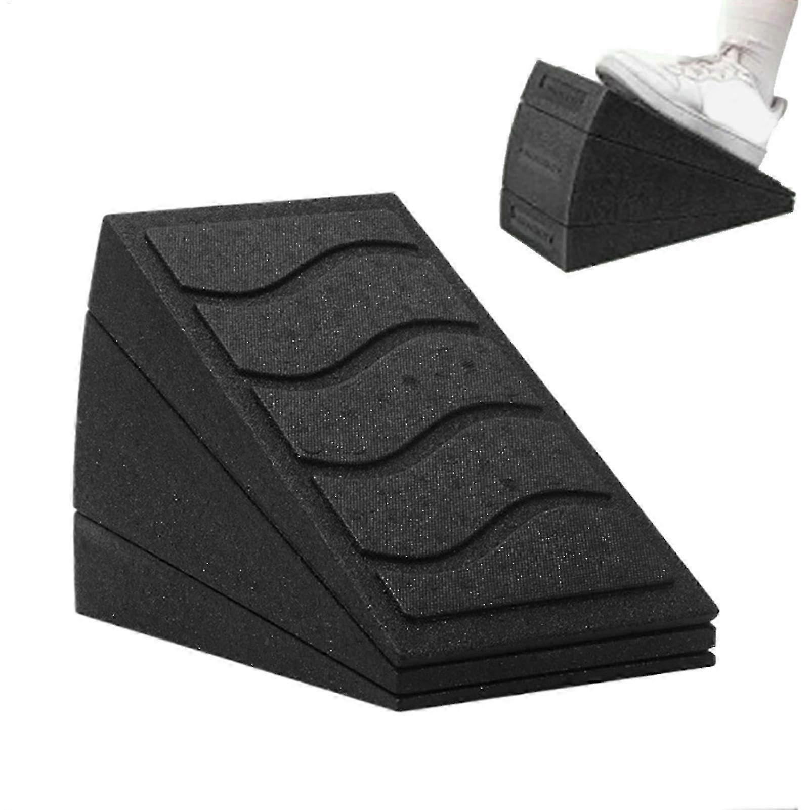 Ankle and Foot Incline Board Adjustable Foam Calf Stretch Tool for Hip Knee Ankle Strength Improves Flexibility