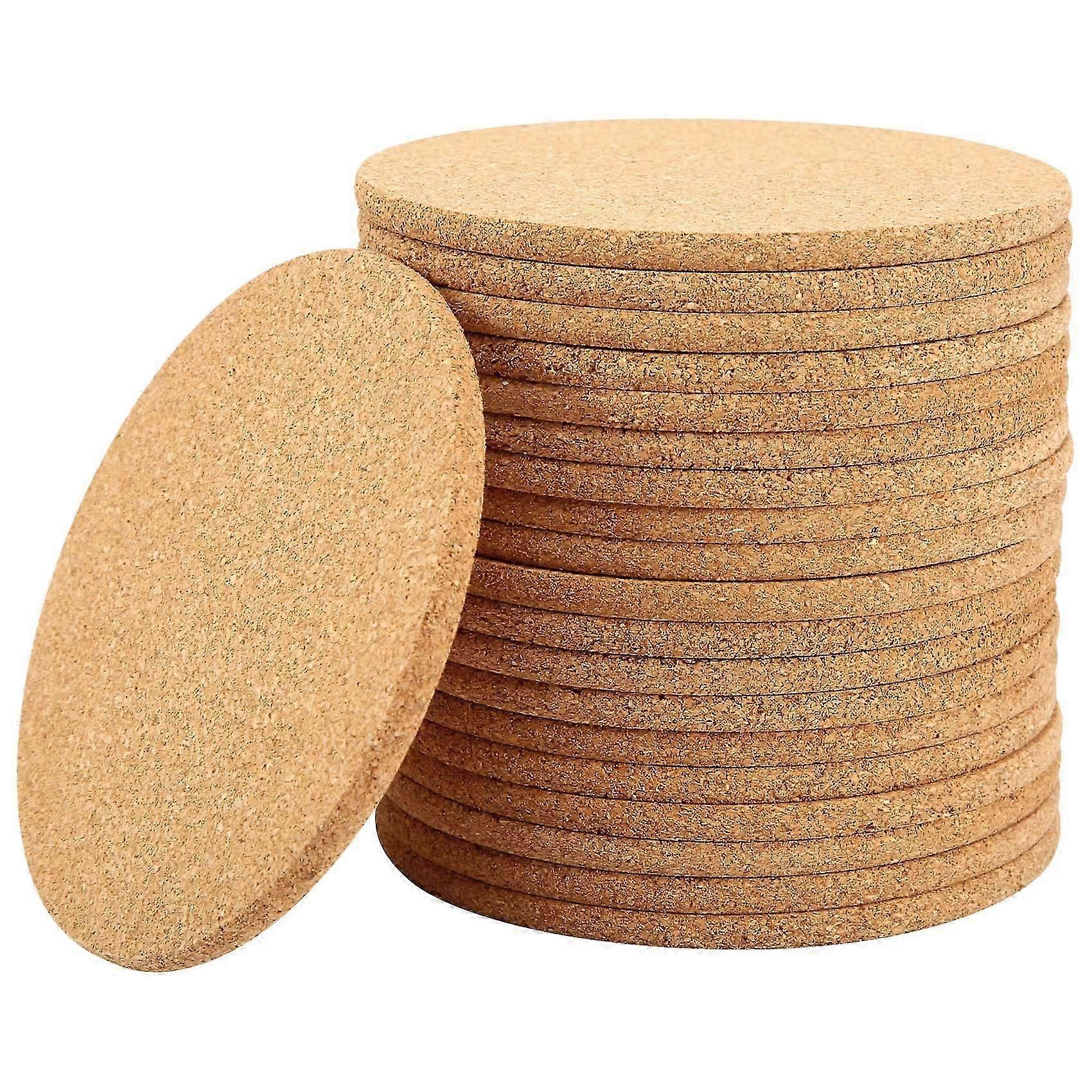 20Pack Cork Coasters for Drinks,Bar Coasters Absorbent Heat Resistant Reusable Saucers for Drink Wi